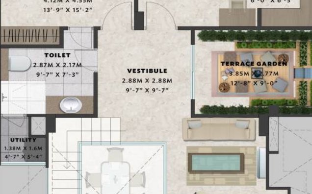 Upper Floor Skyvilla (2D)